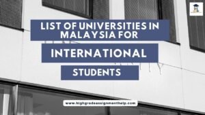 List of universities in Malaysia for international students