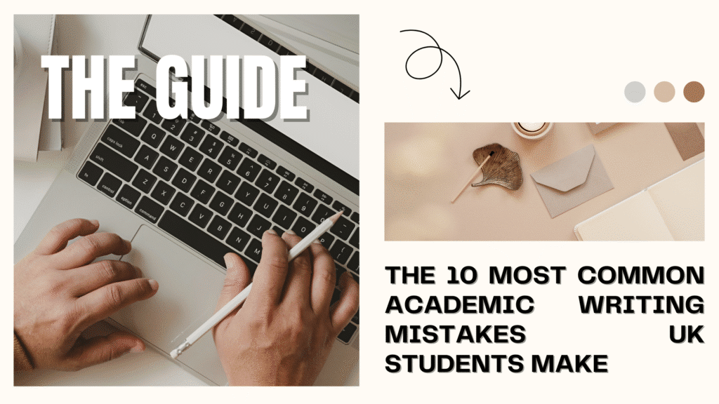 The most common academic writing mistakes UK students make while writing assignments and essays on a laptop